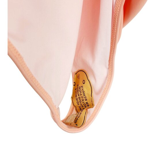 Peach One-Piece Swimsuit  Draped Front Design Adjustable Straps Womens Size L - Picture 10 of 12